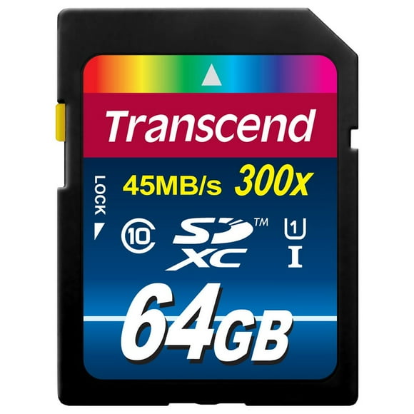 Tarjeta de memoria Transcend SDXC 64GB Class 10 UHS-1 45MB/s