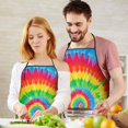 thumbnail image 5 of Rainbow Tie Dye Spiral Apron-Garden Aprons for Women with Pockets-Cotton Linen Waterproof Kitchen Cooking Gardening Aprons Adjustable for Kitchen,Cooking,BBQ and Salon 33x27 Inch, 5 of 7
