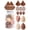 Coffee colored bottle set of 14 pieces, variant on Mini foundation make-up sponge reusable makeup remover pad 14 PCS