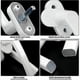 thumbnail image 3 of Manija de ventana de aluminio, tornillo oculto, varilla de metal, cubierta de metal, manija de aluminio sólido, acabado de espejo, 2 piezas blancas, 3 of 3