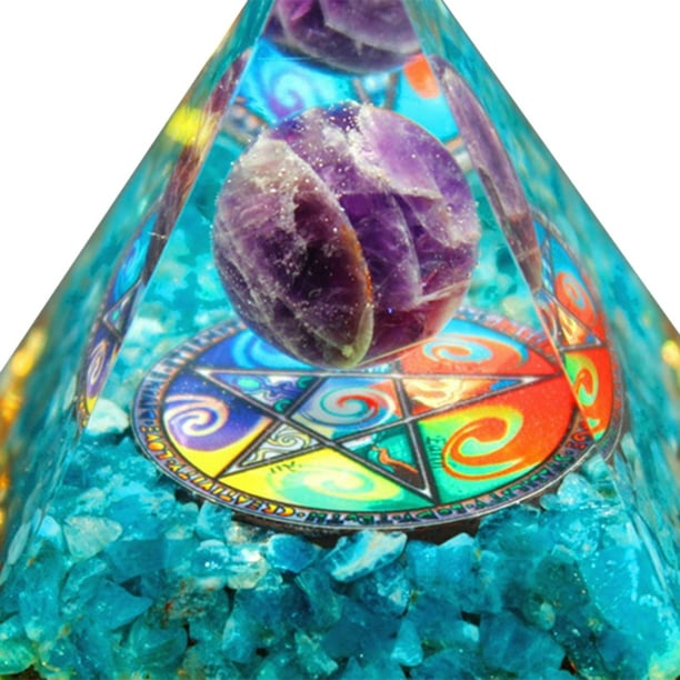 Orgone Pyramid Crystal Energy Healing Natural Reiki Chakra Adornos (A) JShteea Libre de BPA