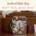 thumbnail image 6 of ZUXONGSY Dragonfly Camellia Print Bible Case for Women Quilted Bible Carrying Case Large Christian Gift with Pen Slots Handbag for Daily Use, 6 of 7