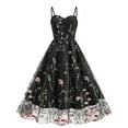 thumbnail image 1 of Vestidos de fiesta Bouanq para mujer, vestidos de regreso a casa, mangas abullonadas, bordado de flores, tul, vestidos formales para boda, fiesta, graduación, 1 of 6