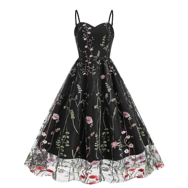 Vestidos de fiesta Bouanq para mujer, vestidos de regreso a casa, mangas abullonadas, bordado de flores, tul, vestidos formales para boda, fiesta, graduación