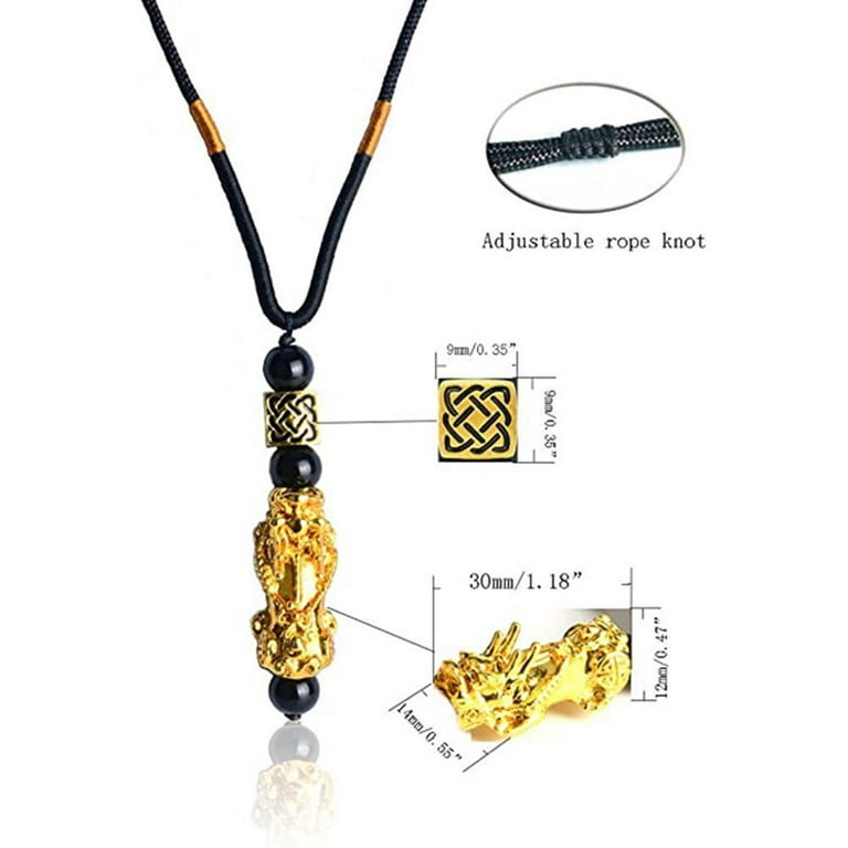Fashion Women Men Black Obsidian Stone Lucky Pendant Weaving Rope Necklace  Retro Lover Necklaces Jewelry - Price history & Review, AliExpress Seller  - Yankun Store