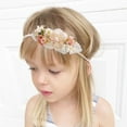 thumbnail image 3 of Laklulu Bandas florales para bebés y niñas, bandas elásticas con corona de flores de nailon para niños pequeños, paquete de 3, 3 of 5