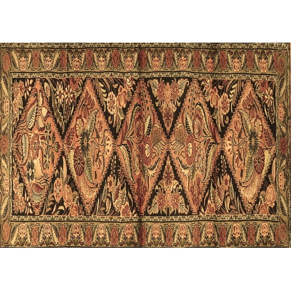 Ahgly Company Indoor Rectangle Persian Brown Traditional Area Rugs, 4' x 6'