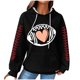 thumbnail image 1 of Camisas de Manga Larga Casual de las Mujeres Impresión No Estructurada Bolsillo Sudadera con Capucha para la Moda de Verano de Primavera, 1 of 5
