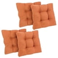 thumbnail image 1 of 19-inch Squared Microsuede Tufted Dining Chair Cushion (Set of Four), 1 of 2