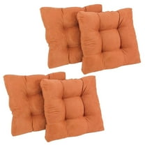 19-inch Squared Microsuede Tufted Dining Chair Cushion (Set of Four)