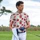 thumbnail image 3 of Fotbe Leaves And Anemone Flowers In Red Grey Camiseta Polo de Golf para Hombre con Estampado – Camisa Deportiva Transpirable con Cuello Abotonado-Medium, 3 of 6