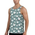 thumbnail image 2 of Lsque Funny Chicken Pattern Mens Tank Tops Muscle Athletic Quick Dry Sleeveless Workout Fitness T Shirts Beach Tank Top, Loose-fit Sleeveless Shirt for Men-4X-Large, 2 of 7