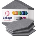 thumbnail image 1 of Paneles acústicos Ekkogo, 12 unidades, insonorizados, 14 x 12,1 x 1 cm [Pebble], 1 of 6