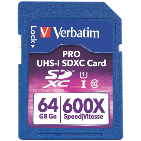 Verbatim 98670 64GB Class 10 Pro 600x UHS-1 SDXC (Best Memory Card For Xbox 360)
