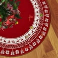 thumbnail image 4 of Bpyeka Christmas Printed Tree Skirt Snowflake Reindeer Digital Christmas Tree Surround Polyester Ornament Decoration,Holiday Products,Fall Decor, 4 of 6