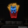 thumbnail image 2 of Glowneon French Fries And French Bulldog Neon Sign, French Bulldog LED Sign, Fast Food Shop Neon, 2 of 5
