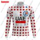 thumbnail image 3 of Maillot de ciclismo del Tour de Francia de los EAU 2024 con lunares amarillos, verdes y blancos, manga larga, camisetas de ciclismo de carretera, camisetas de ciclismo, uniformes de MTB, 3 of 5