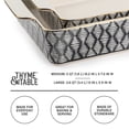 thumbnail image 6 of Thyme & Table Stoneware Rectangular Baker, Black & White Geo, 2-Piece Set, 6 of 6