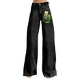 thumbnail image 2 of Luowei Women's Loose Fashion Plus Size Printed Casual Pants, Black, XL, 2 of 4
