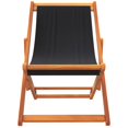 thumbnail image 2 of vidaXL Chaises de Plage Pliantes 2 Pcs Tissu Noir, 2 of 5
