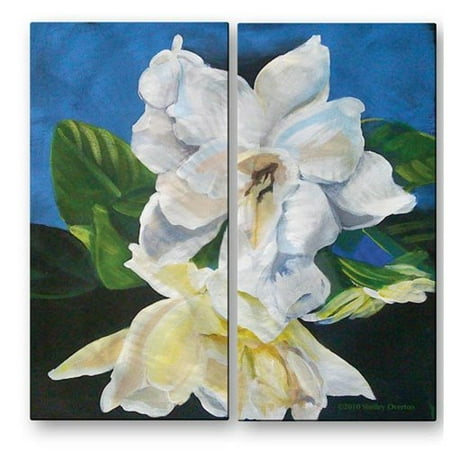 All My Walls 'Gardenias' by Shelley Overton 2 Piece Painting Print Plaque Set