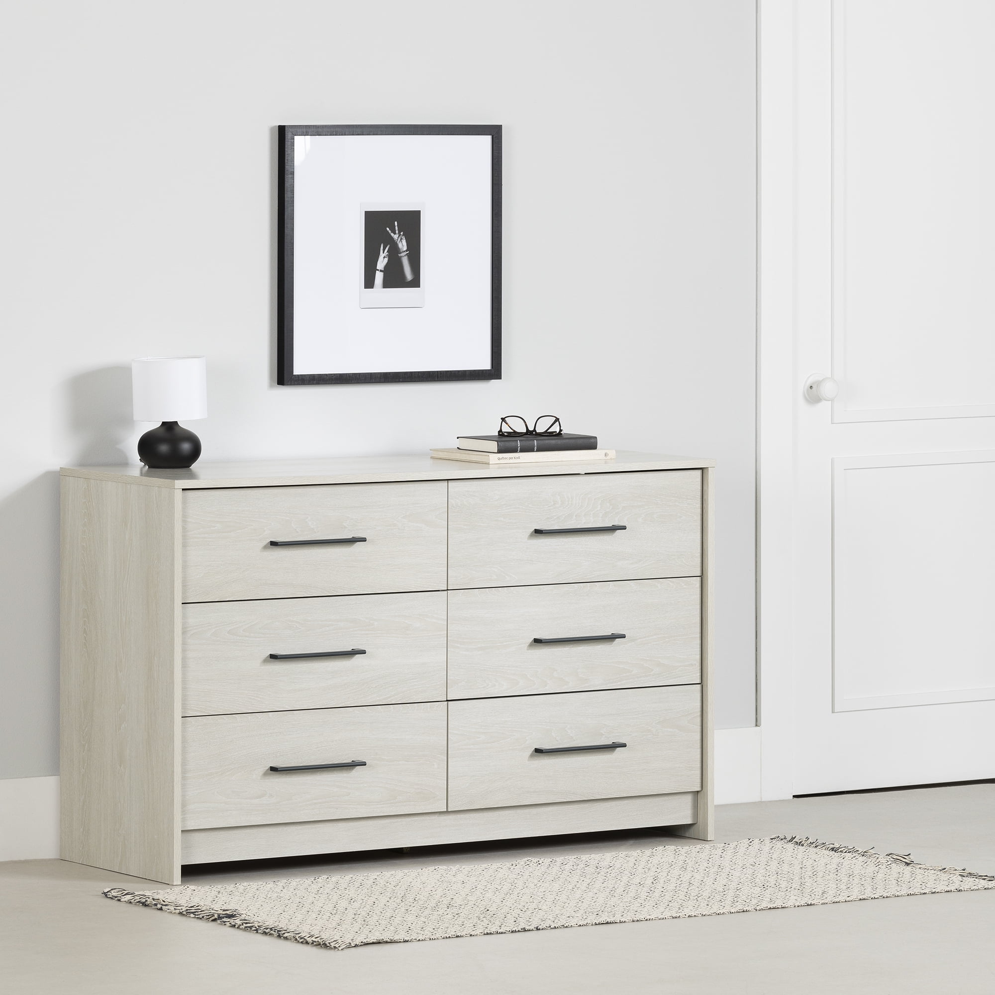 South Shore Londen 6-Drawer Dresser for Adult, in Winter Oak