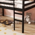 thumbnail image 3 of Miniyam Wood Twin Size Loft Bed for Kids, Space-Saving Design, Charcoal, 3 of 7