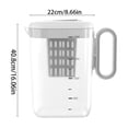 thumbnail image 3 of Plastic Cold Water Pitcher, Large-Capacity Beverage Dispenser With Leak-Proof Sealing Lid, for Refrigerator Use, Gray, 3 of 6