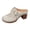 Beige, variant on Women's Comfortable Slip On Block Heel Dressy Sandals Buckle Strap Mules Open Back Non Slip Walking Clogs Beige Size 6.5