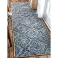 thumbnail image 1 of Indian Handmade Braided Blue Color Cotton,Denim with Natural Jute Area Rugs, Home Decor Carpet Size 2 x 16 Feet ( 60 cm x 480 cm ), 1 of 3