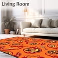 thumbnail image 2 of ODIKA 8'x10' Machine Washable Non-Slip Area Rug, Traditional Japanese Food Festival Illustration with Lantern Accents High Traffic Rug with Pad, Orange, 700340, 2 of 8