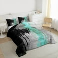 thumbnail image 3 of jejeloiu Splash Ink Twin Comforter Sets,Black Gray Blue Bedding Set For Girls Kids Reversible 2pcs, 3 of 8