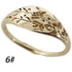 thumbnail image 1 of Anillos para mujer, regalos para mujer, joyería de galvanoplastia europea y de moda, anillo hueco de metal con flores, anillo de moda., 1 of 3