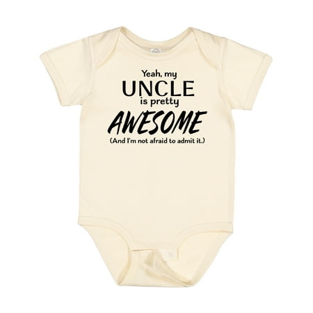 

Inktastic Yeah My Uncle is Pretty Awesome Gift Baby Boy or Baby Girl Bodysuit