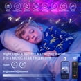 thumbnail image 3 of SIBEDS LED Bed Frame with 2 Storage Drawers and Galaxy Star Projector Velvet Upholstered Pink Tufted Wingback Headboard, Full, 3 of 8