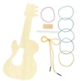 thumbnail image 1 of HUASHENG Handmade Diy White Embryo Wooden Small Guitar Children's Material Kit For Making Painting Homemade Musical Instruments, 1 of 5