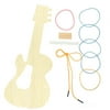 Lieteswe Handmade Diy White Embryo Wooden Small Guitar Children's Material Kit For Making Painting Homemade Musical Instruments