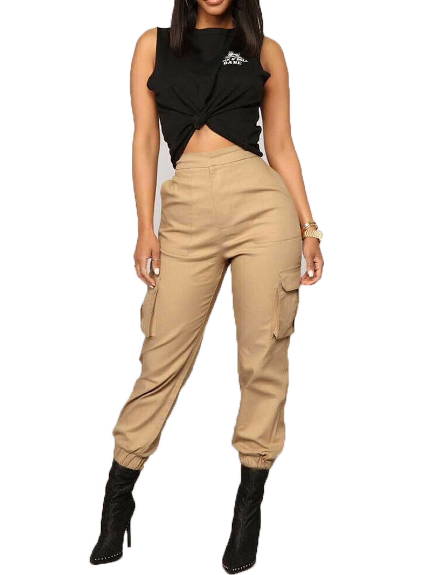 Jeggings Cargo Skinny Trousers High Waist Long Pants New Casual Women's Pencil 