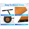 thumbnail image 6 of Garvee Snow Shovel Pusher for Driveway, Heavy Duty Snow Shovel, 29" Angled Blade Efficient Metal Snow Removal, 5 Level Adjustable Height Handle, Snow Plow for Sidewalk, Orange, 6 of 6