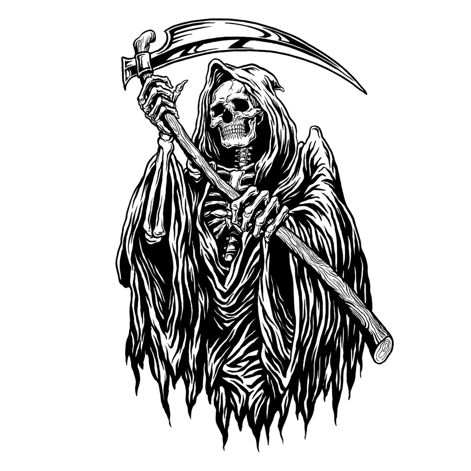 Father Time Hourglass Scythe Grim Reaper Death Vinyl sticker decal 
