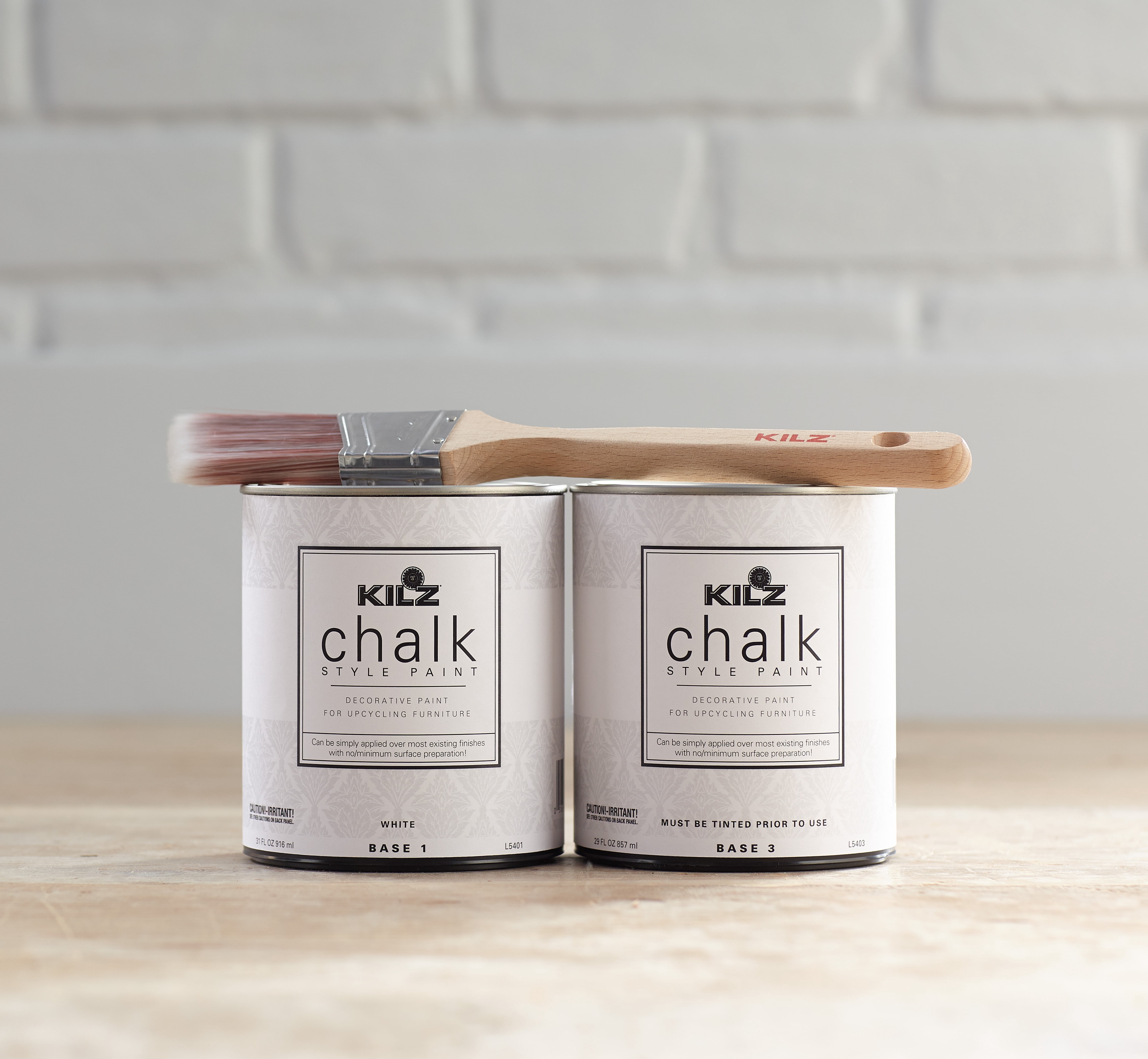 KILZ Chalk Style Paint, Interior, Ultra Flat, Platinum Ring, 1 Quart