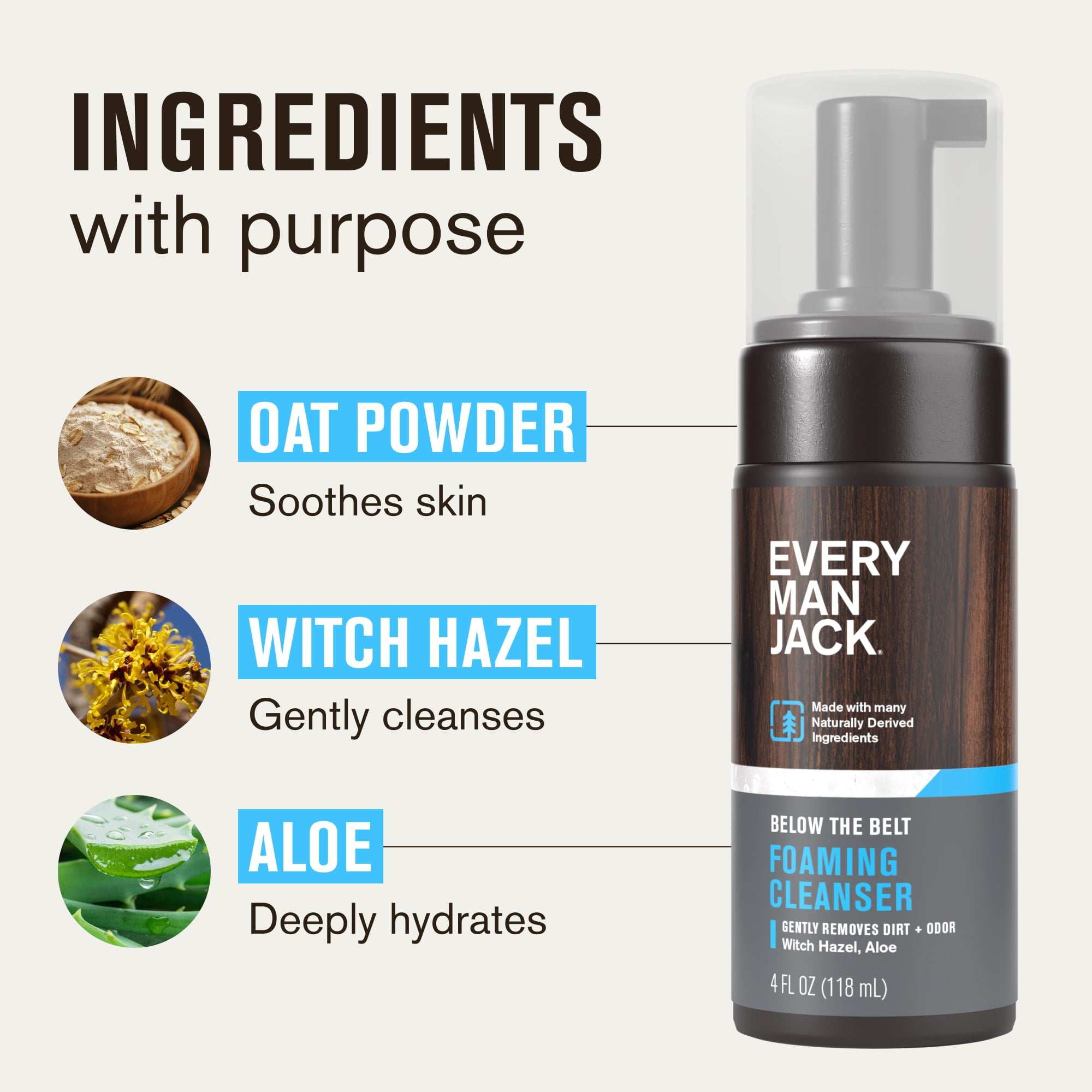 Every Man Jack Men's Below the Belt Foaming Cleanser - 4 fl. oz