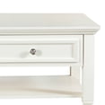 thumbnail image 2 of Coffee Table with 2 Drawer and Tapered Feet, White- Saltoro Sherpi, 2 of 5