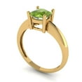thumbnail image 2 of 1.5 ct Cushion Cut Natural Peridot Solitaire 18K Yellow Gold Womens Engagement Ring, 2 of 5
