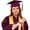Wine, variant on DuoJiaJ Preschool Graduation Gown Cap Set with 2026 Tassel Size 2-3 Years