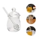 thumbnail image 3 of EeaseMX 1 juego de tarro de miel de vidrio transparente para jugo y mermelada, tarro de miel para el hogar con cucharón, 3 of 7