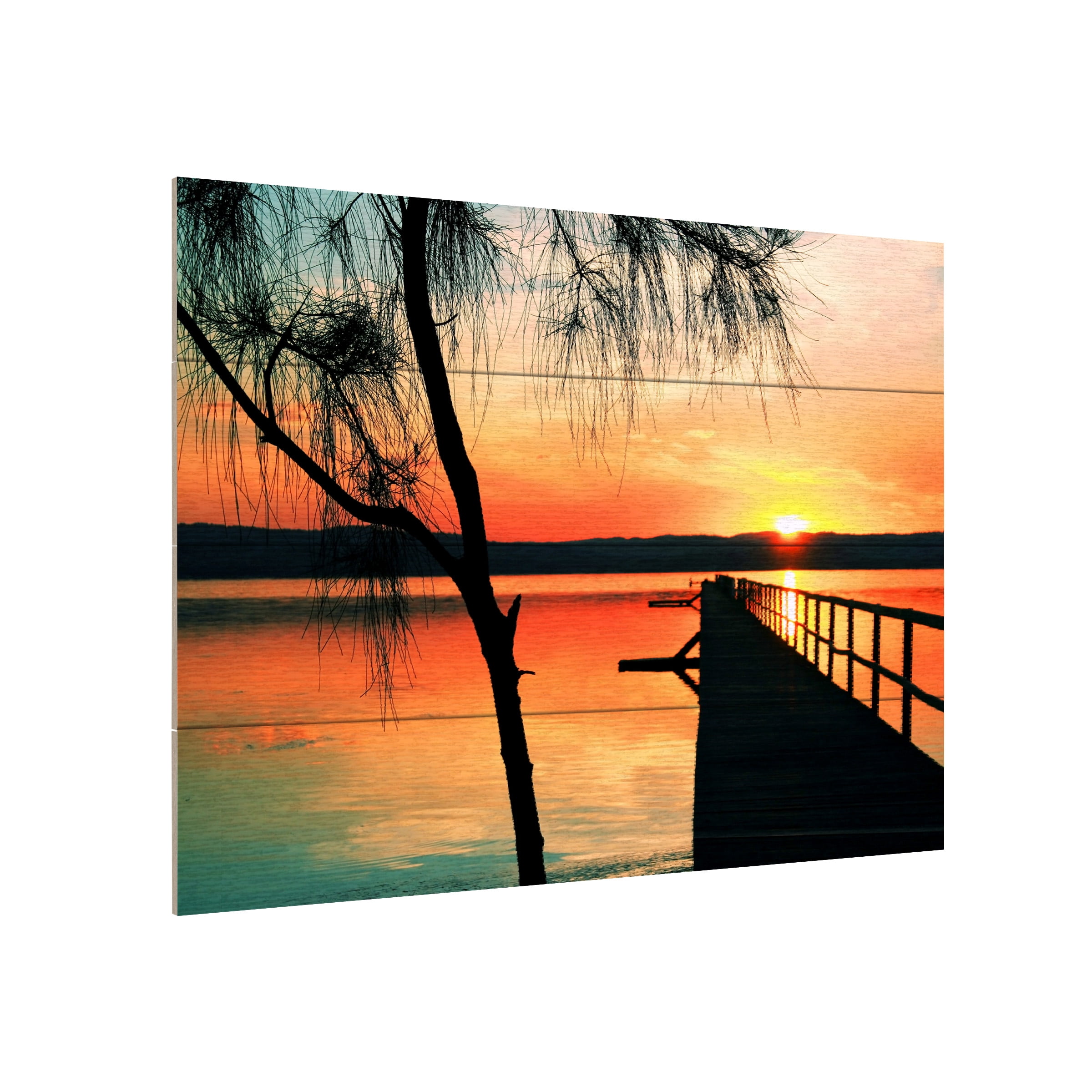 Incredi 'Once Upon An Evening' Wood Slat Art 12x16