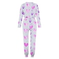thumbnail image 5 of Riecok Loungewear Sets for Women Plus Size Crewneck Long Sleeve Tops and Pants Cute Print Cozy Soft Loungewear, 5 of 5
