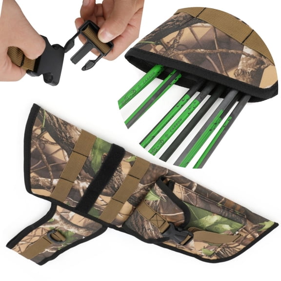 Archery Arrow Quiver Leather Bag Holder Hip Waist Recurve Bow Longbow Hunting