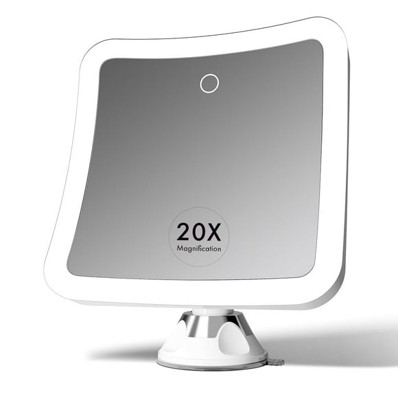 Espejo de maquillaje Fancii con aumento de 20 aumentos con luces LED de 7 pulgadas